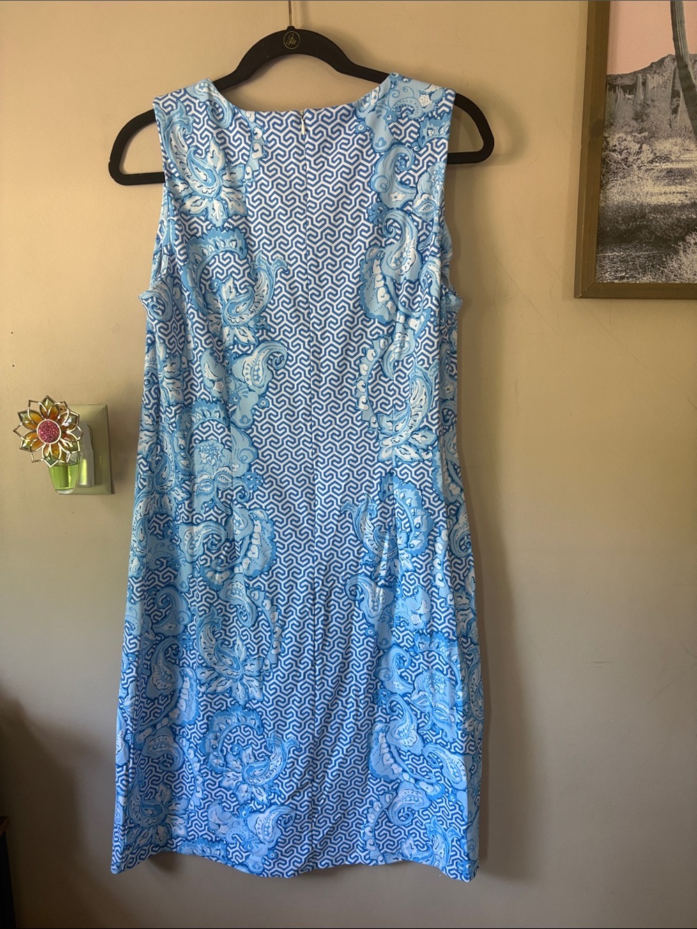 J. McLaughlin Blue & White Sofia Shift Dress in Catalina Cloth Size Large - Picture 7 of 9